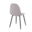 LumiSource Pebble Chair, Set of 2, Black Steel/Light Grey