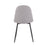 LumiSource Pebble Chair, Set of 2, Black Steel/Light Grey