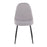 LumiSource Pebble Chair, Set of 2, Black Steel/Light Grey