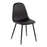 LumiSource Pebble Chair, Set of 2 in Black Steel/Black PU