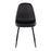 LumiSource Pebble Chair, Set of 2 in Black Steel/Black PU
