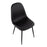 LumiSource Pebble Chair, Set of 2 in Black Steel/Black PU