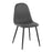 LumiSource Pebble Chair, Set of 2 in Black Steel/Grey PU