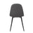 LumiSource Pebble Chair, Set of 2 in Black Steel/Grey PU