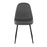LumiSource Pebble Chair, Set of 2 in Black Steel/Grey PU
