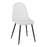 LumiSource Pebble Chair, Set of 2 in Black Steel/White PU