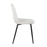 LumiSource Pebble Chair, Set of 2 in Black Steel/White PU