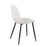 LumiSource Pebble Chair, Set of 2 in Black Steel/White PU