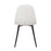 LumiSource Pebble Chair, Set of 2 in Black Steel/White PU
