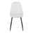 LumiSource Pebble Chair, Set of 2 in Black Steel/White PU