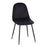 LumiSource Pebble Chair, Set of 2 in Black Steel/Black Velvet