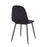 LumiSource Pebble Chair, Set of 2 in Black Steel/Black Velvet