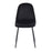 LumiSource Pebble Chair, Set of 2 in Black Steel/Black Velvet