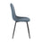 LumiSource Pebble Chair, Set of 2 in Black Steel/Blue Velvet