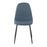 LumiSource Pebble Chair, Set of 2 in Black Steel/Blue Velvet