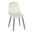 LumiSource Pebble Chair, Set of 2 in Black Steel/Cream Velvet