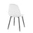 LumiSource Pebble Chair, Set of 2 in Black Steel/Cream Velvet