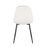 LumiSource Pebble Chair, Set of 2 in Black Steel/Cream Velvet