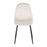 LumiSource Pebble Chair, Set of 2 in Black Steel/Cream Velvet