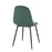 LumiSource Pebble Chair, Set of 2 in Black Steel/Green Velvet
