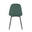 LumiSource Pebble Chair, Set of 2 in Black Steel/Green Velvet