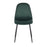 LumiSource Pebble Chair, Set of 2 in Black Steel/Green Velvet
