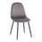 LumiSource Pebble Chair, Set of 2 in Black Steel/Grey Velvet