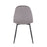 LumiSource Pebble Chair, Set of 2 in Black Steel/Grey Velvet