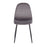 LumiSource Pebble Chair, Set of 2 in Black Steel/Grey Velvet