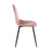 LumiSource Pebble Chair, Set of 2 in Black Steel/Pink Velvet