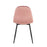 LumiSource Pebble Chair, Set of 2 in Black Steel/Pink Velvet
