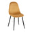 LumiSource Pebble Chair, Set of 2 in Black Steel/Yellow Velvet