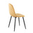 LumiSource Pebble Chair, Set of 2 in Black Steel/Yellow Velvet