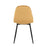 LumiSource Pebble Chair, Set of 2 in Black Steel/Yellow Velvet