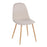 LumiSource Pebble Chair, Set of 2, Natural Wood/Beige Fabric