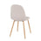 LumiSource Pebble Chair, Set of 2, Natural Wood/Beige Fabric