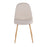 LumiSource Pebble Chair, Set of 2, Natural Wood/Beige Fabric