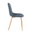 LumiSource Pebble Chair, Set of 2, Natural Wood/Blue Fabric