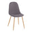 LumiSource Pebble Chair, Set of 2, Natural Wood/Charcoal