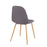 LumiSource Pebble Chair, Set of 2, Natural Wood/Charcoal