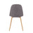 LumiSource Pebble Chair, Set of 2, Natural Wood/Charcoal