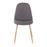 LumiSource Pebble Chair, Set of 2, Natural Wood/Charcoal