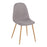 LumiSource Pebble Chair, Set of 2, Natural Wood/Light Grey