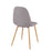 LumiSource Pebble Chair, Set of 2, Natural Wood/Light Grey