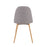 LumiSource Pebble Chair, Set of 2, Natural Wood/Light Grey