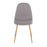 LumiSource Pebble Chair, Set of 2, Natural Wood/Light Grey