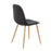 LumiSource Pebble Chair, Set of 2, Natural Wood/Black PU