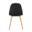 LumiSource Pebble Chair, Set of 2, Natural Wood/Black PU