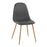 LumiSource Pebble Chair, Set of 2 in Natural Metal/Grey PU