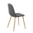LumiSource Pebble Chair, Set of 2 in Natural Metal/Grey PU